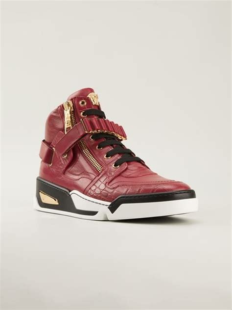 nike versace shoes|Versace zipped high top sneakers.